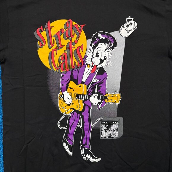 Stray Cats Self Titled Album Rockabilly Graphic T-Shirt Size XL - Picture 2 of 4